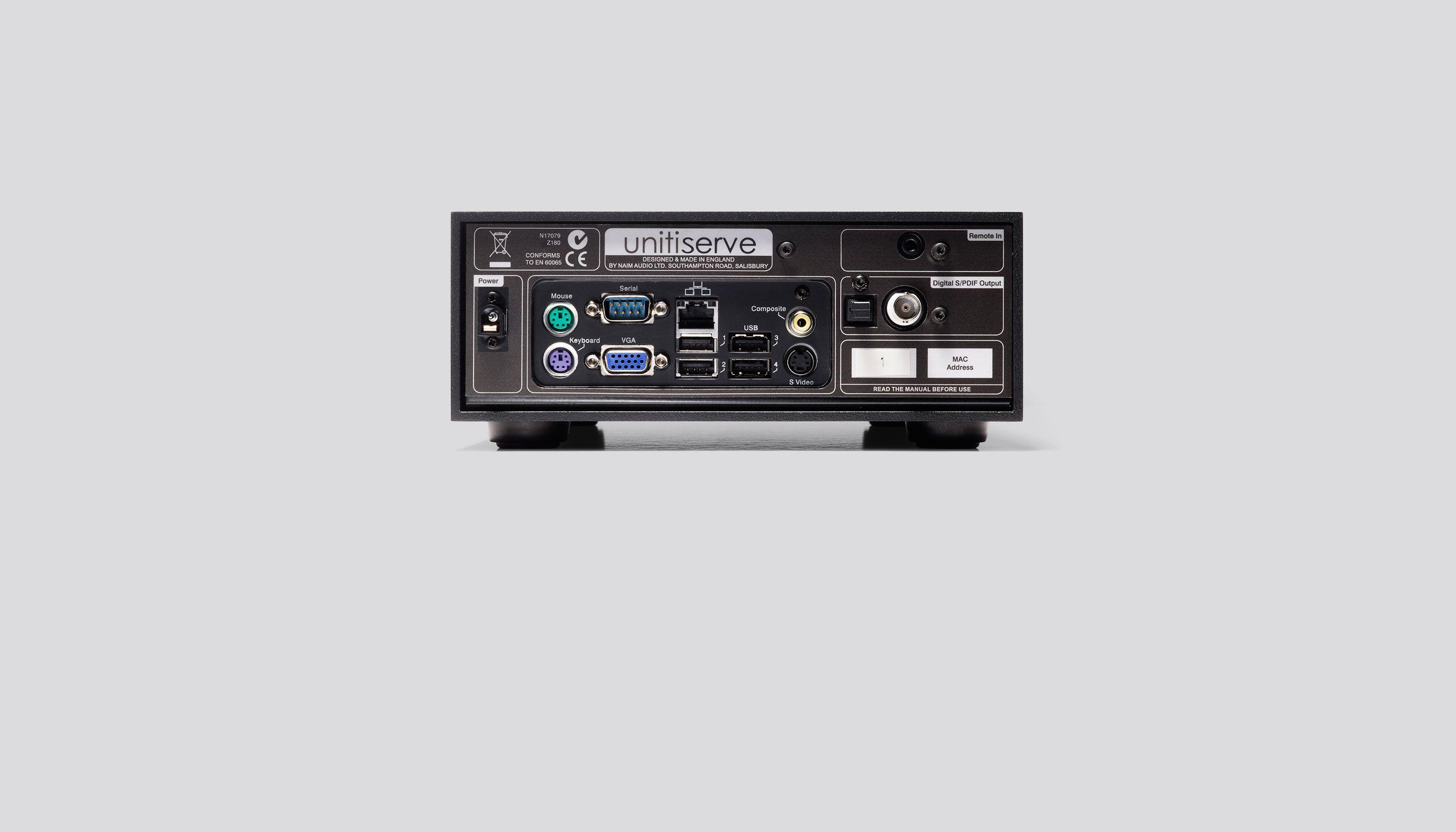 UnitiServe hard disk player - rear view UnitiServe hard disk player - rear view